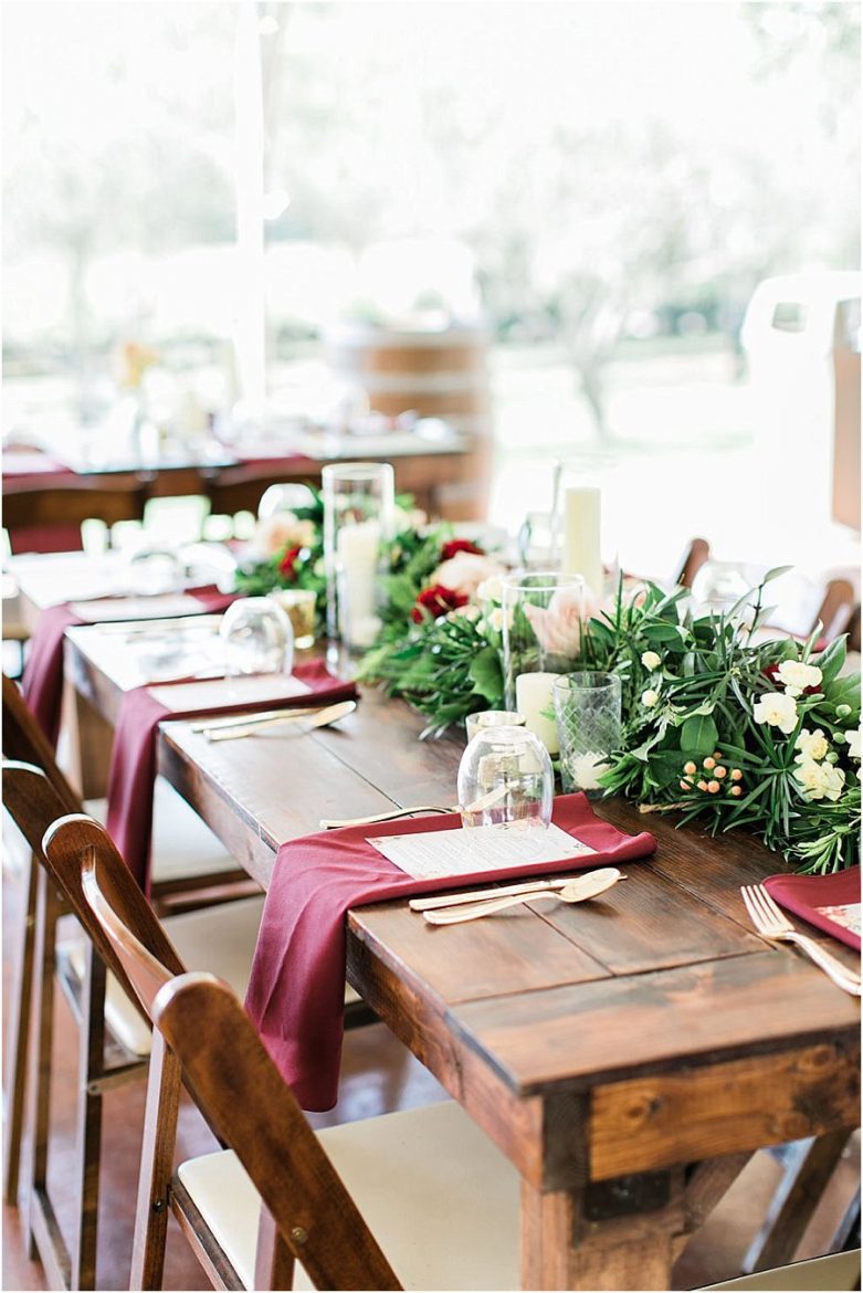 Vineyard outdoor reception tables, harvest table