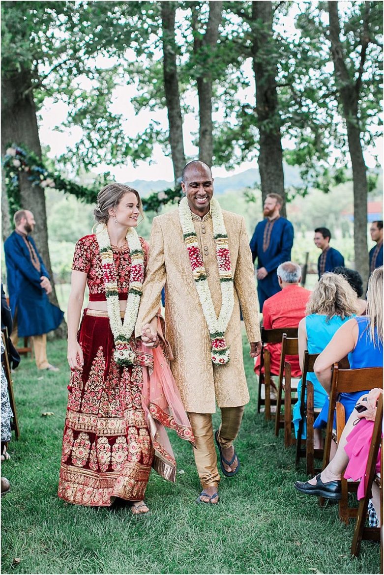 Multicultural Hindu-Christian Ceremony, outdoors