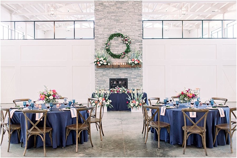 Bright Preppy Garden Wedding reception, Emerald Hills Events Venue, Harper Hadley Events design