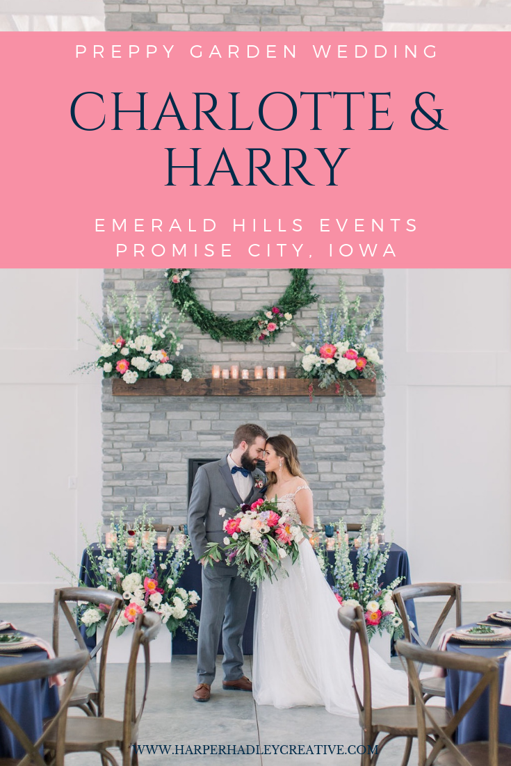 Preppy Garden Wedding Emerald Hills Events Promise City, Iowa